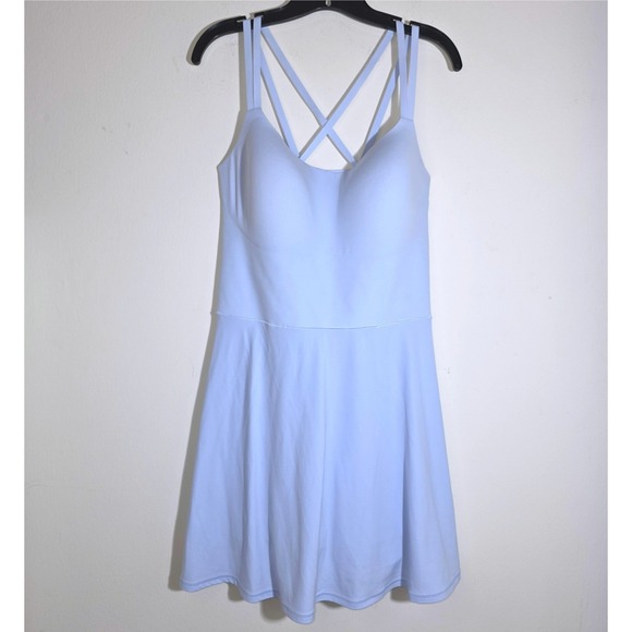 OFFLINE By Aerie Activewear Real Me Hold Up! Strappy Skort Dress Blue EUC - Picture 4 of 12